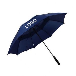 Parapluie de golf personnalisé de 56 pouces à ouverture automatique avec double auvent, protection contre le vent et le soleil pour adultes - Product Image 1