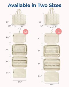 Organizador de Joyas, Bolsa de Maquillaje Acolchada, Bolsa de Aseo Colgante para Viajes, para Artículos de Aseo - Product Image 6