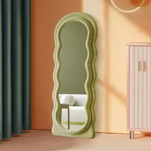 Espejo de pared para casa, dormitorio moderno, bonito espejo nórdico, decoración ondulada para sala de estar, espejo decorativo para el hogar