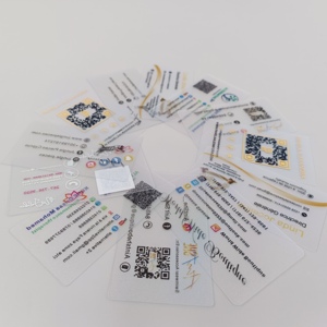 Prix compétitif haute qualité style mixte designs personnalisés PVC transparent carte de visite brossé carte de visite or - Product Image 4