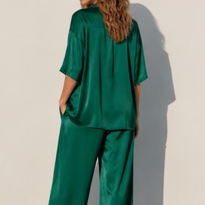 Conjunto de <span class=keywords><strong>Pijama</strong></span> de Satén Personalizado para Mujer, Sensación Suave, <span class=keywords><strong>Pijama</strong></span> Elegante, Ropa de Dormir para Mujer - Product Image 3