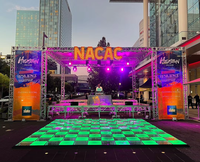 LED Infinity Mirror Stage Light 3D Dancing Floor Carrelage Extérieur Mariage Fête LED Dance Floor Magnetic Tiles Dacing Brick Lights