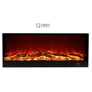 <span class=keywords><strong>Chimenea</strong></span> eléctrica 2D de diseño moderno de 1000MM, Control remoto, fácil inserción, chimeneas interiores de Metal de acero <span class=keywords><strong>con</strong></span> Control <span class=keywords><strong>Bluetooth</strong></span> - Product Image 3