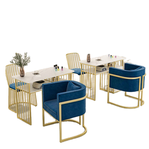 K yumuşak U şekli güzellik manikür <span class=keywords><strong>Salon</strong></span> mobilya pembe tırnak kanepe sandalye müşteriler için - Product Image 4