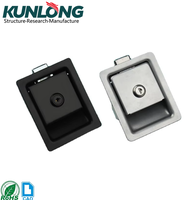 Serrure de cabinet anti-vibration noire ou argentée pour boîte de véhicule d'ingénierie