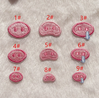 Patch en tissu brodé en forme de nez de cochon mignon, accessoires pour poupées, patch en tissu, patch brodé rose, décoration de sac, patch de petite taille