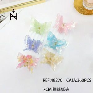 Fermaglio per capelli a forma di farfalla da 7 cm per donne e ragazze, accessorio di moda - Product Image 3