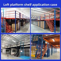 Plateforme de stockage en acier pour loft, mezzanine à deux niveaux pour atelier, bureau, usine, entrepôt - Cloison amovible