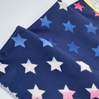 Tissu en polyester et élasthanne bleu à motif étoile pour maillots de bain sexy ouverts pour femmes