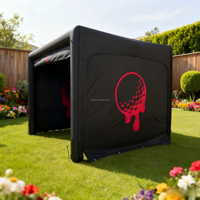 Enceinte de simulateur de golf gonflable, équipement d'entraînement de golf portable, tente de simulateur de golf d'intérieur à vendre