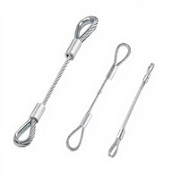 Kit complet de cerclages en câble métallique avec embouts et poulies, manchon de sertissage en aluminium avec boucle en acier pour bricolage et réparation