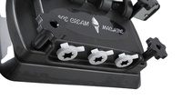 Machine à glace molle à trois saveurs en acier inoxydable avec double bac de service pour table