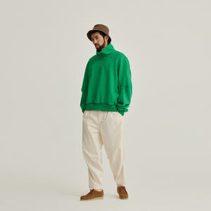 Sudadera de invierno corta holgada de gama alta, sin género, cuello de gama alta, patrón sólido, impresión Digital, Material de poliéster/algodón - Product Image 3