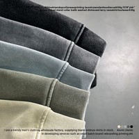 2026 Neue Heavy Loop Stoff High Street Washed Winter Uni Stehkragen Locker YKK Reißverschluss Langarm Pulloverjacke