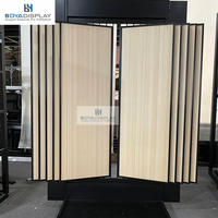 Présentoir pliable portable en bois pour échantillons de parquet, palette de couleurs, support de présentation à feuilles tournantes pour salle d'exposition