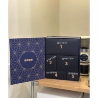 Calendrier de l'avent biodégradable personnalisé Noël emballage cosmétique boîte à tiroir calendrier de l'avent bijoux 10 jours boîtes cadeau en papier