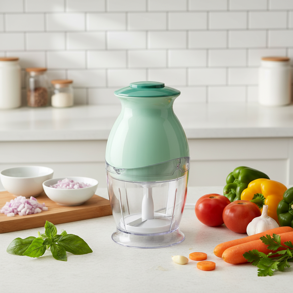 0.7L Electric Multifunction Food Chopper with Blending & Chopping Functions Plastic Housing for Home Use