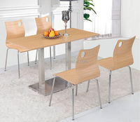 Fast Food ristorante mobili scuola mensa compensato Bar caffetteria tavolo da pranzo con sedie Set