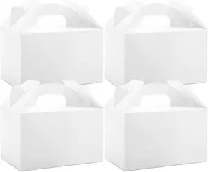 wholesale White Treat Boxes Gable Boxes or Gift Boxes 6 x 3.5 x 3.5 Inches