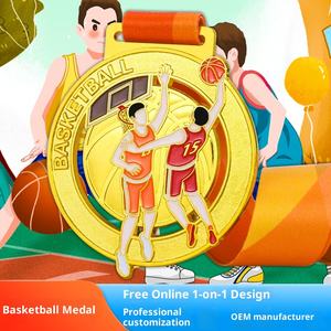 Médaille en métal <span class=keywords><strong>de</strong></span> basket-ball Impression UV personnalisée <span class=keywords><strong>Cours</strong></span> <span class=keywords><strong>de</strong></span> formation BA Village <span class=keywords><strong>de</strong></span> jeux <span class=keywords><strong>de</strong></span> club <span class=keywords><strong>de</strong></span> jeunes plaqué écologique - Product Image 2