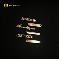 HONMEO OEM ODM Logo Personnalisé Vêtements Jeans Étiquette Métallique Alliage de Zinc Plaqué Étiquette Métallique Personnalisée pour Vêtements Chaussures Sacs