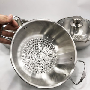 Cao Cấp 4Pcs Bền Khỏe Mạnh Thép Không Gỉ Đồ Nấu Nướng Bộ Dày Canh Chậu Thủy Tinh Nắp Hiện Đại Thiết Kế Cổ Điển Cảm Ứng Khí Đã Sẵn Sàng - Product Image 5