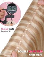 Extensions de cheveux humains européens Remy doublement étirés (couleur claire) à prix d'usine 12A, trame papillon invisible Genius Micro-Link