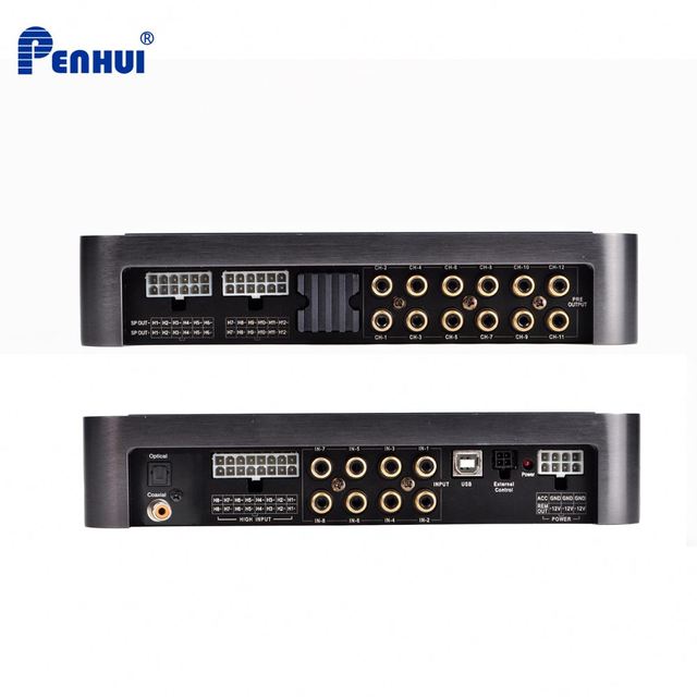 768W 12-channel Universal Car DSP Amplifier AB Class for Audio Upgrading Optical Input
