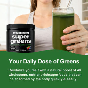 Suplemento en polvo súper verde de alta calidad hecho de extractos de hierbas naturales, sin OGM y sin gluten - Product Image 2