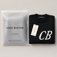 Sweat à capuche pour homme 100% coton, style streetwear, Cole Buxton CB, tricot jacquard, impression en relief, lettres minimalistes, sweat à capuche pour homme