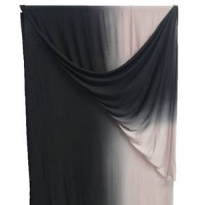 Sciarpa lunga in Jersey di cotone sfumato stampato biadesivo in Jersey elasticizzato Obmre Hijab sciarpa musulmana avvolgente scialle bicolore - Product Image 3