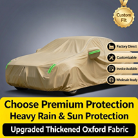 Housse de voiture en tissu Oxford 210D enduit argenté, protection solaire toutes saisons, imperméable, directement de l'usine