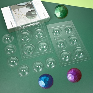 XJH 8 pièces 3D en forme de boule dur cuisson pâtisserie gâteau décoration moules <span class=keywords><strong>cercle</strong></span> formes plastique chocolat moule - Product Image 5