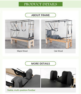 Personnalisation avancée Réformateur de yoga en bois de chêne Pilates <span class=keywords><strong>Machine</strong></span> 3 en 1 Pilates Cadillac Reformer - Product Image 4