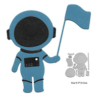 Fustelle in Metallo a Forma di Astronauta per Creazione di Biglietti, Stampi per Scrapbooking, Accessori per Artigianato Fai-da-Te