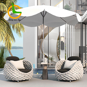 طقم أريكة حديقة مريح لمساحتك الخارجية - طقم أريكة حديقة خارجي أنيق للاسترخاء طقم حديقة فيلا عصري - Product Image 1