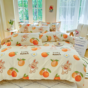 <span class=keywords><strong>Set</strong></span> di Biancheria da Letto in Poliestere, Stampa Floreale Colorata 115GSM, Copripiumino 4 Pezzi, Lenzuola, Copripiumino e Federe per Tutte le Stagioni - Product Image 4