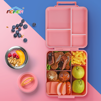 Aohae Boîte à lunch isotherme étanche pour enfants avec 4 compartiments-Boîte à lunch Bento portable sans BPA pour l'école et les pique-niques.