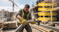 Gants de travail en cuir de vache en gros, gants de jardinage utilitaires antidérapants et résistants à l'usure pour la construction et le jardinage en extérieur