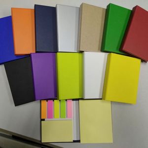 สมุดโน้ตปกหนัง PU แบบดีลักซ์ ชุดเครื่องเขียนสำหรับโปรโมชั่น พร้อมปากกาเน้นข้อความสีสันสดใส แผ่นบันทึกข้อความ ปรับแต่งสีได้ - Product Image 3