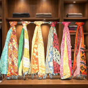 Venta al por mayor Lote Vintage Hecho a Mano Algodón Sari Mujer Kantha Estolas - Product Image 1