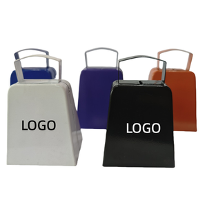 4 Zoll Kuhglocken Lärmmacher Handperkussion Kuhglocken Laute Jubelglocken für Sportveranstaltungen Fußballspiele Hochzeiten mit Griff - Product Image 1