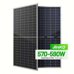 JINKO N Type bifacial monocrystalline PV 600วัตต์595วัตต์590วัตต์585วัตต์580วัตต์เสือแผงเซลล์แสงอาทิตย์สำหรับระบบสุริยะ - Product Image 1
