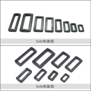 หัวเข็มขัดพลาสติกทรงสี่เหลี่ยม E-001 หัวเข็มขัดแบบเลื่อนปรับได้สำหรับสายกระเป๋าเป้สะพายหลัง วัสดุ POM ทนทาน - Product Image 2