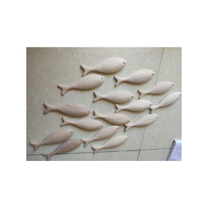 Juguete de pintura de animales antiguos de Arte de peces de madera ecológico sostenible para decoración del hogar estilo de modelo pulido y seguro - Product Image 4
