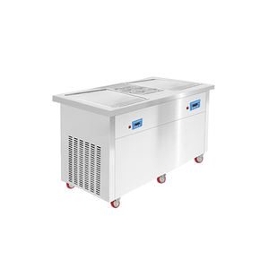 Machine à crème glacée frite de machine de crème glacée de rouleau de <span class=keywords><strong>yaourt</strong></span> bon marché automatisée commerciale - Product Image 1