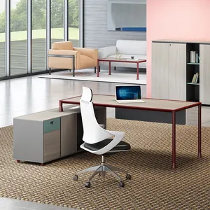 Office Furniture Bureau Sets Metal MDF Office Desk For Home Office Space