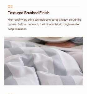 Set di Biancheria da Letto Trapuntata Fatta a Mano 100% Poliestere per Casa e Hotel con Motivo Stampato Semplice Disponibile in Misura Super King - Product Image 4