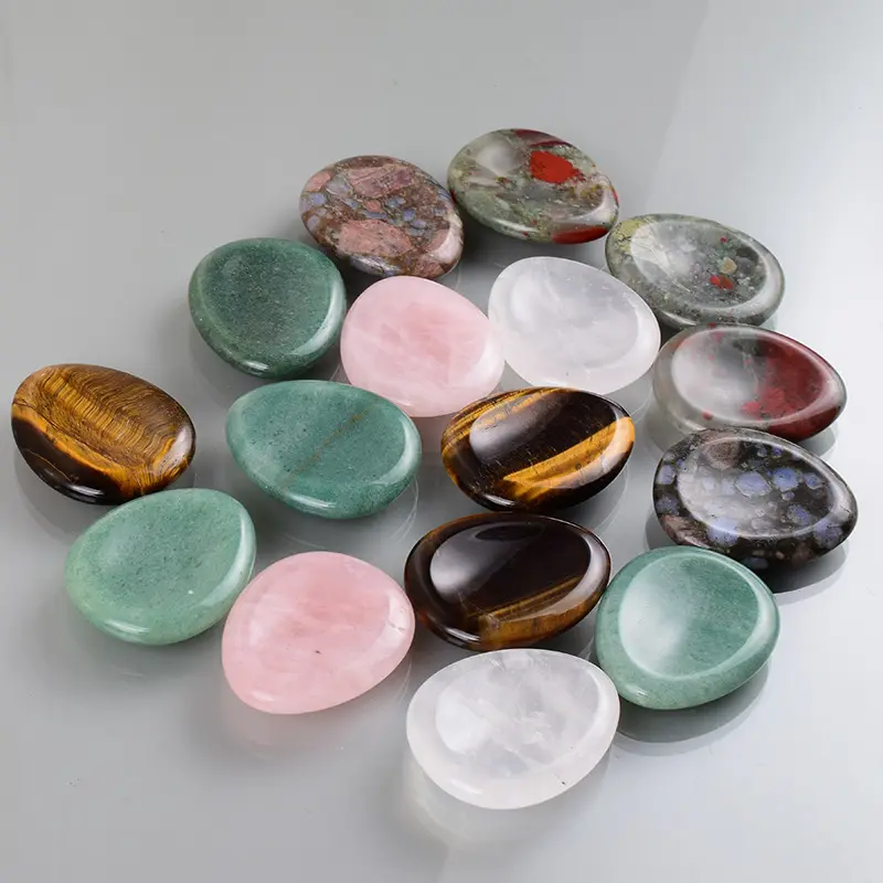 Großhandel Nature del stein Gravierte Stein perlen, Palme, Zappeln, Beruhigend, Daumens tein Sorgens tein zum Verkauf