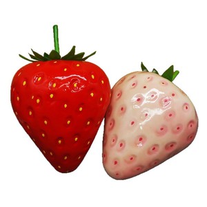 Modèle de grande <span class=keywords><strong>fraise</strong></span> artificielle en mousse, fruits factices rouges et roses - Product Image 3